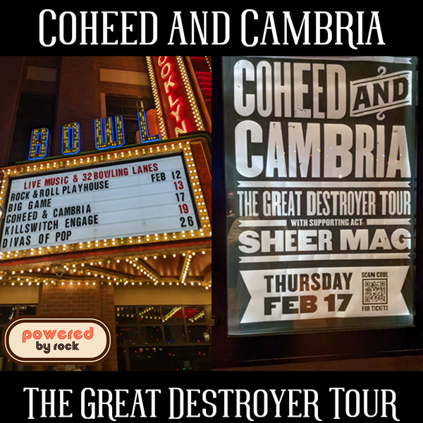 Concert Review - Coheed and Cambria - The Great Destroyer Tour at Brooklyn Bowl Las Vegas February 17, 2022