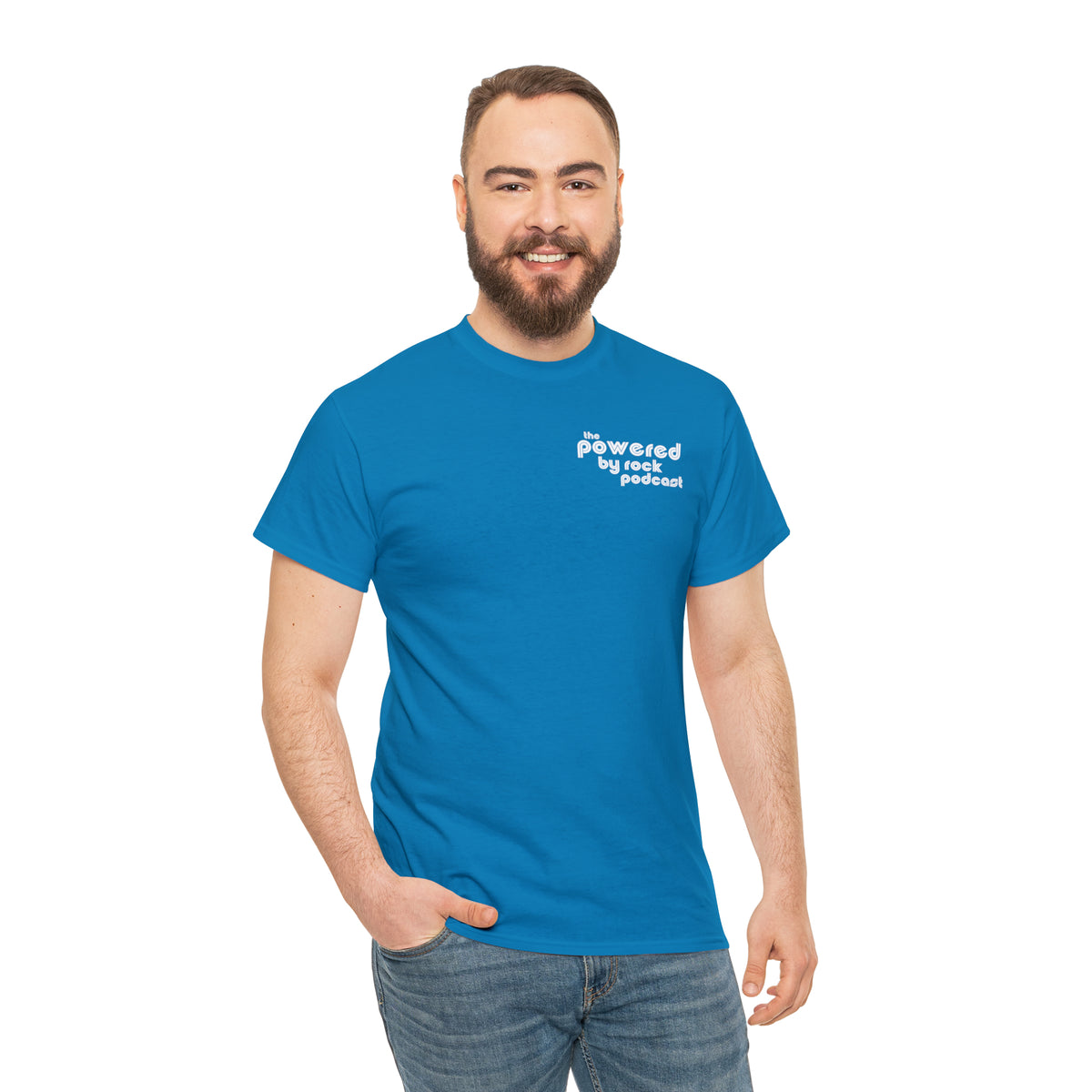 The Official Powered By Rock Podcast Unisex Heavy Cotton Tee