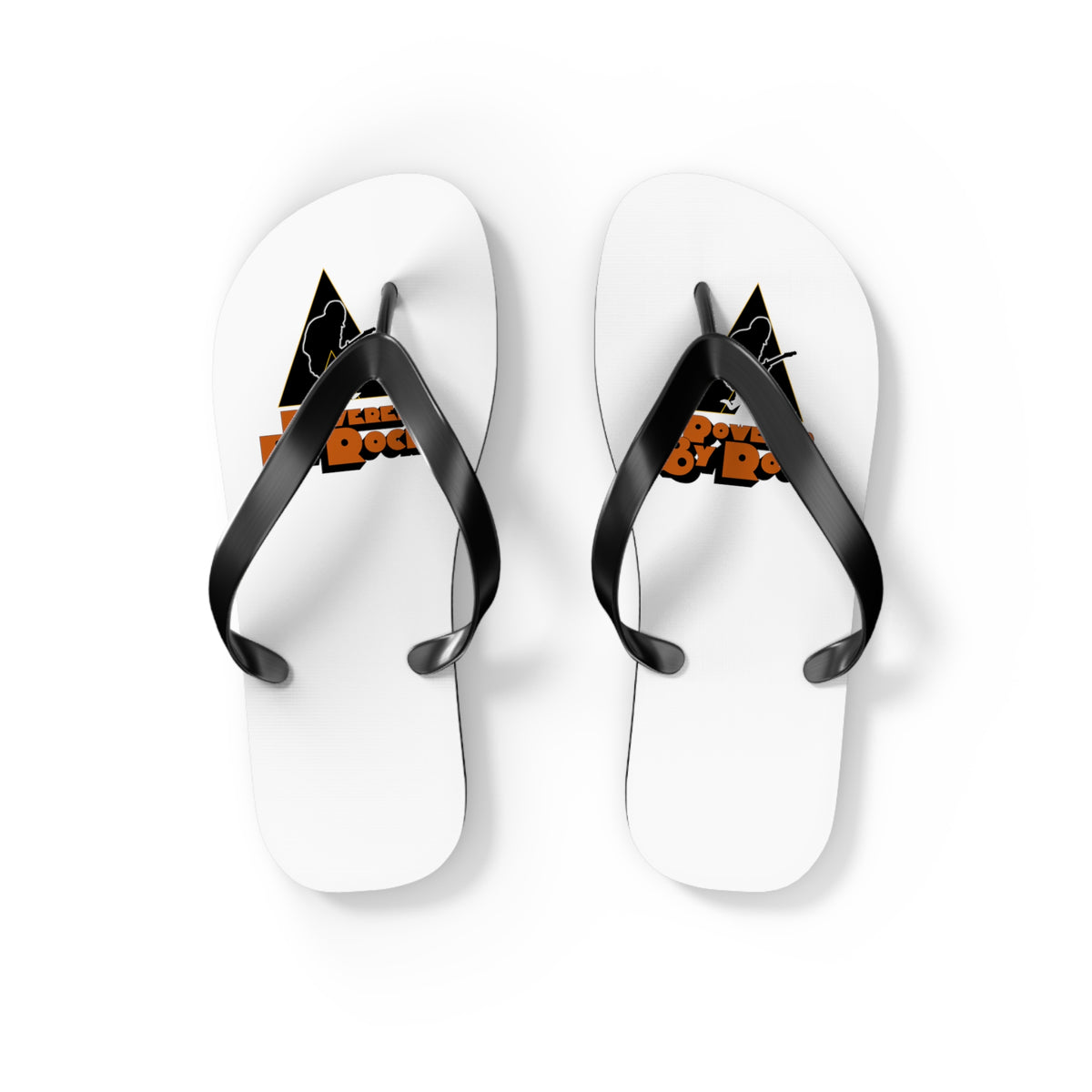 Powered By Rock Flip Flops - Just Like Clockwork Design