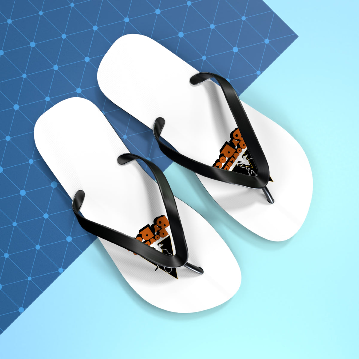 Powered By Rock Flip Flops - Just Like Clockwork Design
