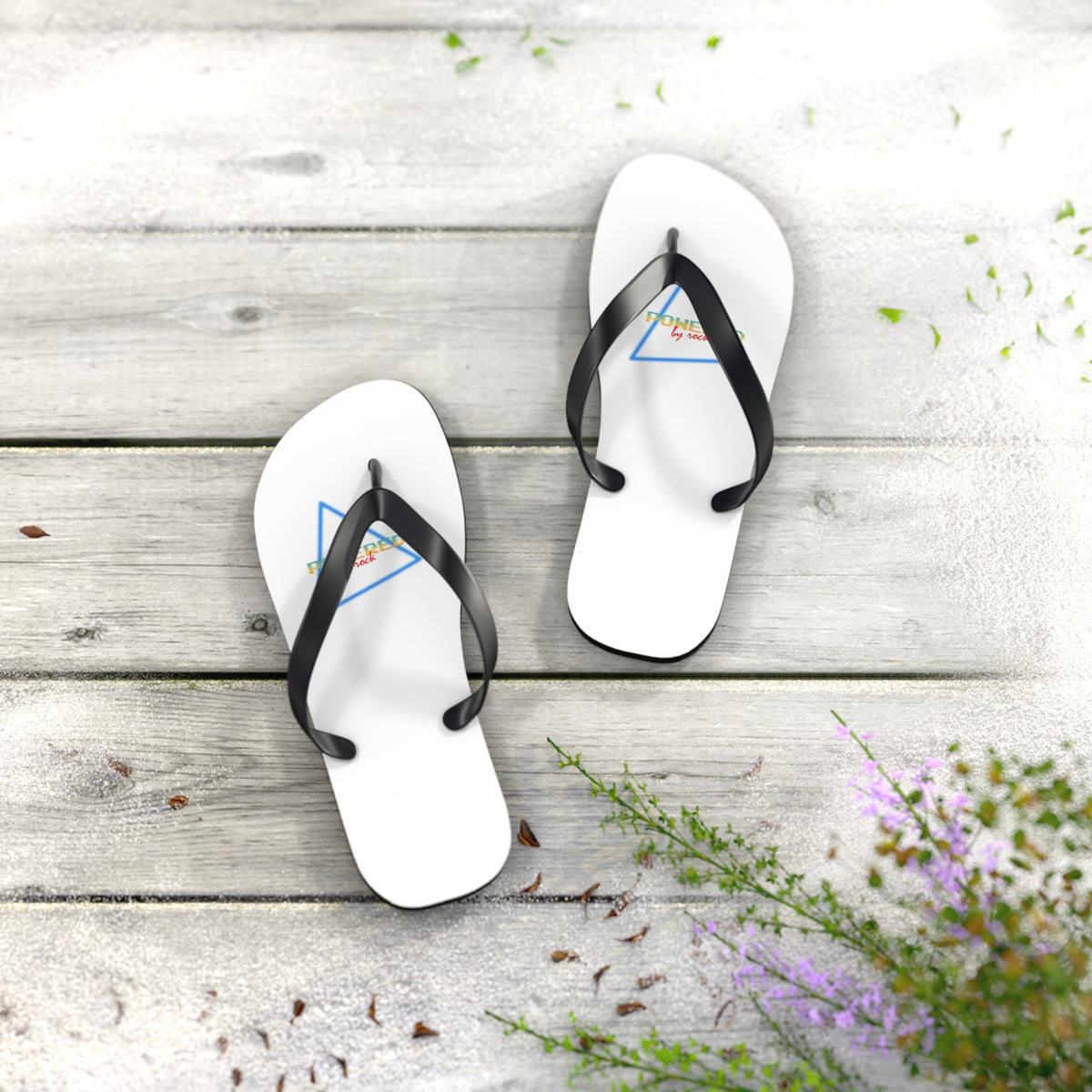 Powered By Rock Flip Flops - Rocking the Arcade Design