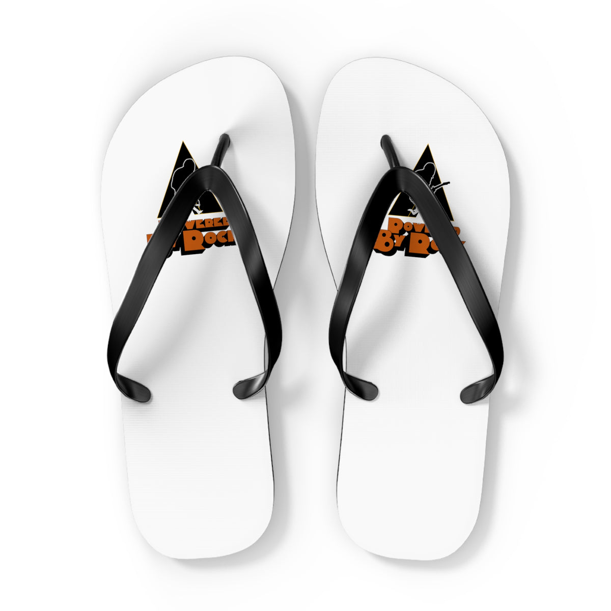 Powered By Rock Flip Flops - Just Like Clockwork Design