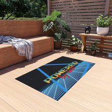 Load image into Gallery viewer, Powered By Rock Outdoor Rug - Rocking the Arcade Design