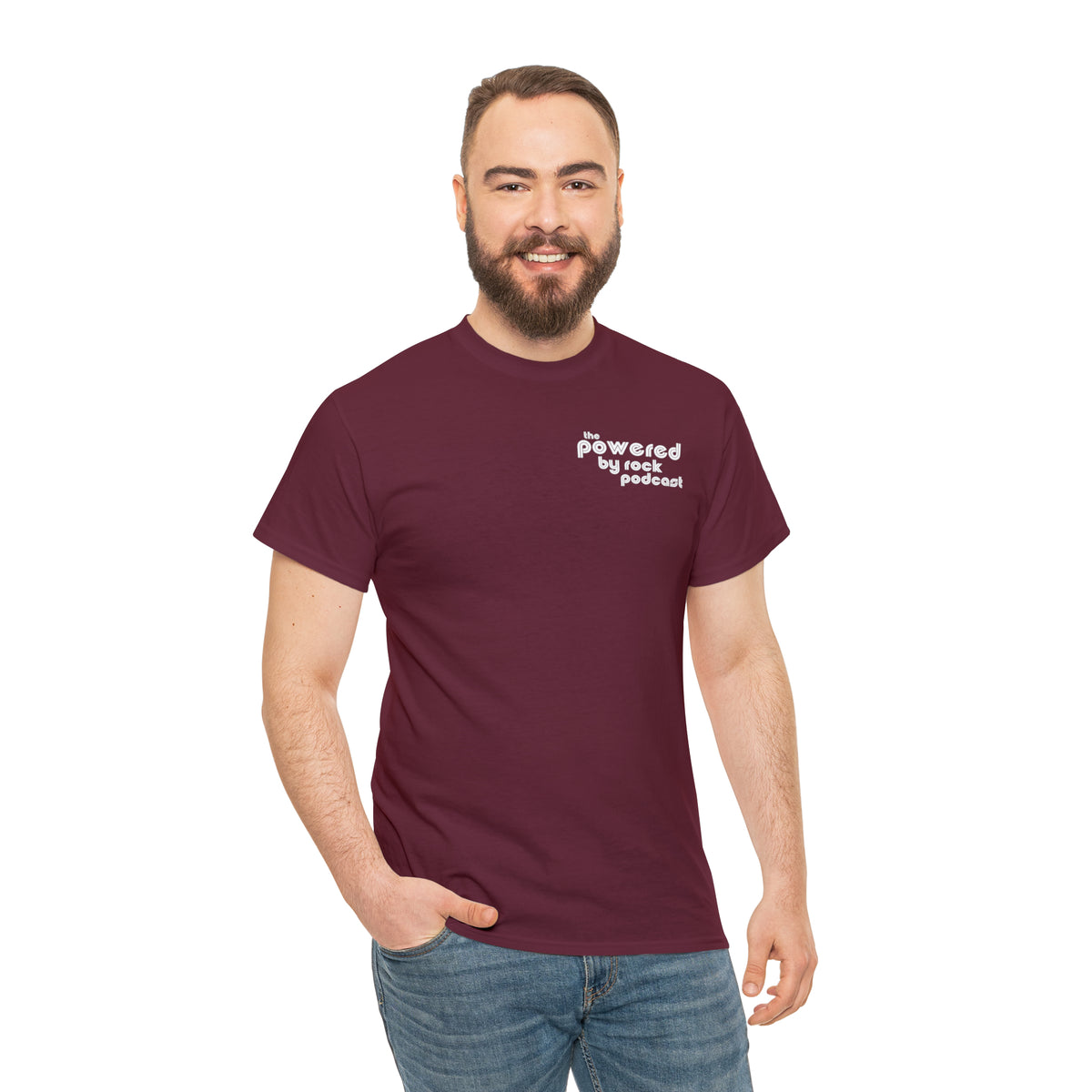 The Official Powered By Rock Podcast Unisex Heavy Cotton Tee