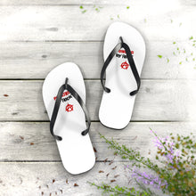 Load image into Gallery viewer, Powered By Rock Flip Flops - Punking Around Design