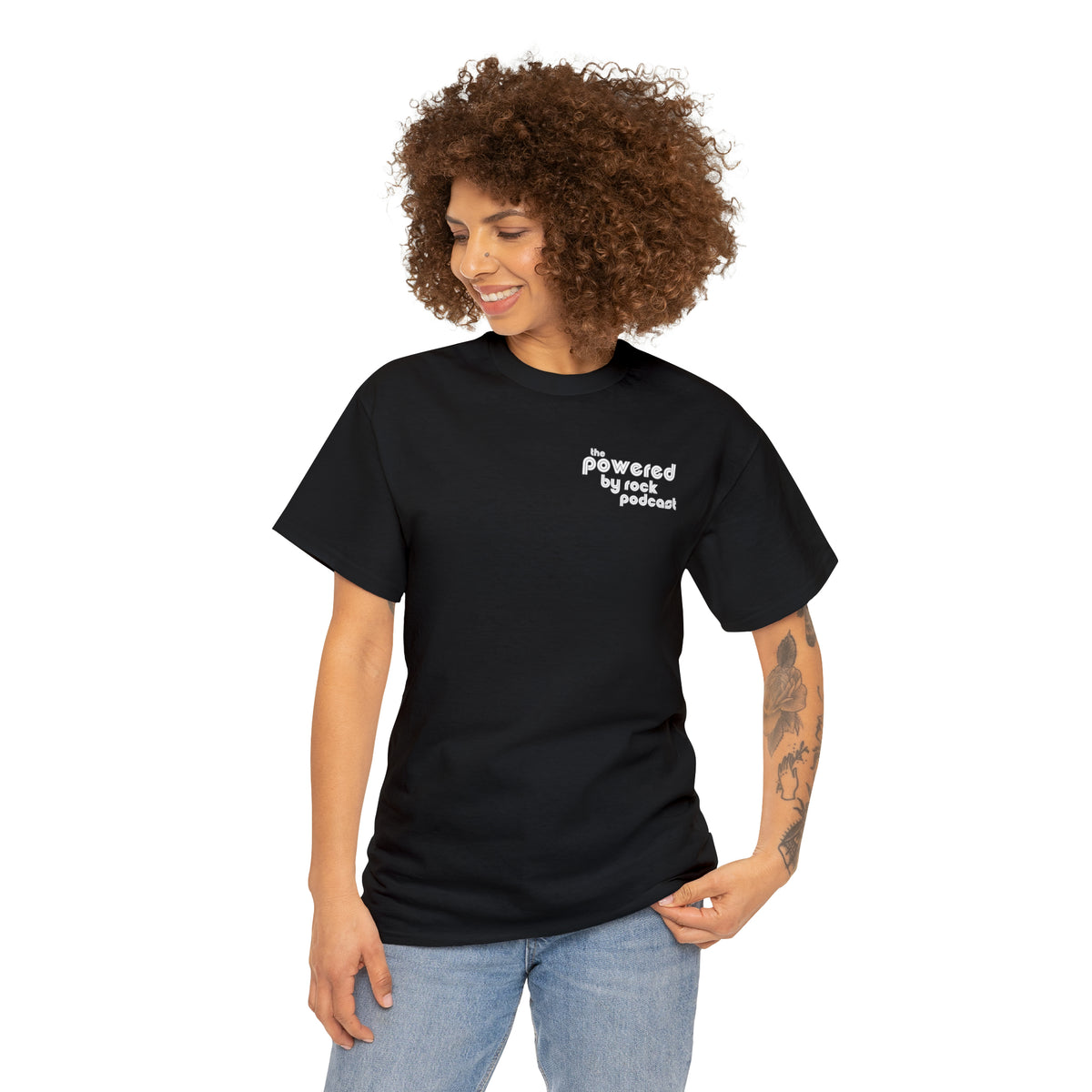 The Official Powered By Rock Podcast Unisex Heavy Cotton Tee