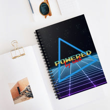 Load image into Gallery viewer, Powered By Rock Spiral Notebook - Rocking the Arcade Design