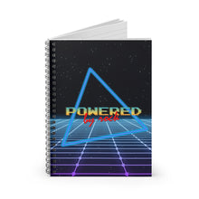 Load image into Gallery viewer, Powered By Rock Spiral Notebook - Rocking the Arcade Design