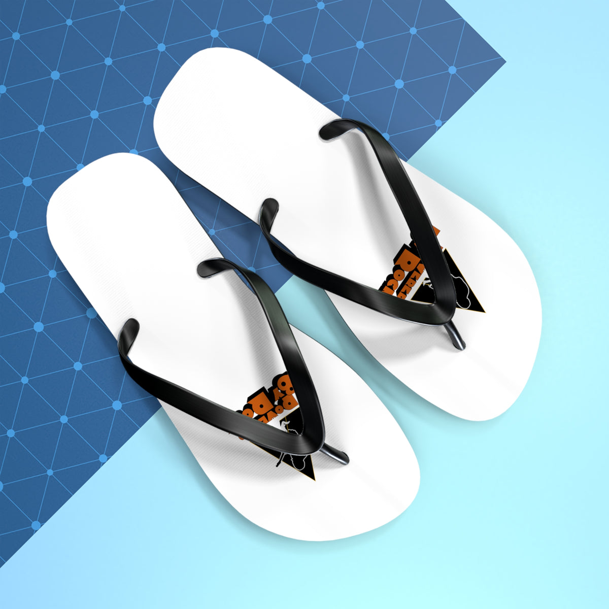 Powered By Rock Flip Flops - Just Like Clockwork Design