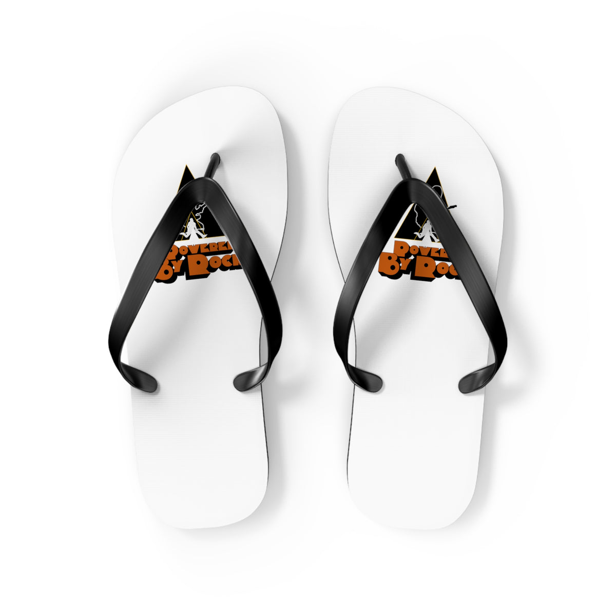 Powered By Rock Flip Flops - Just Like Clockwork Design