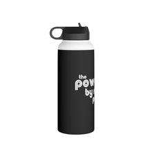 Load image into Gallery viewer, The Official Powered By Rock Podcast Stainless Steel Water Bottle, Standard Lid