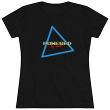 Load image into Gallery viewer, Powered By Rock Women's Tee - Rocking the Arcade Design