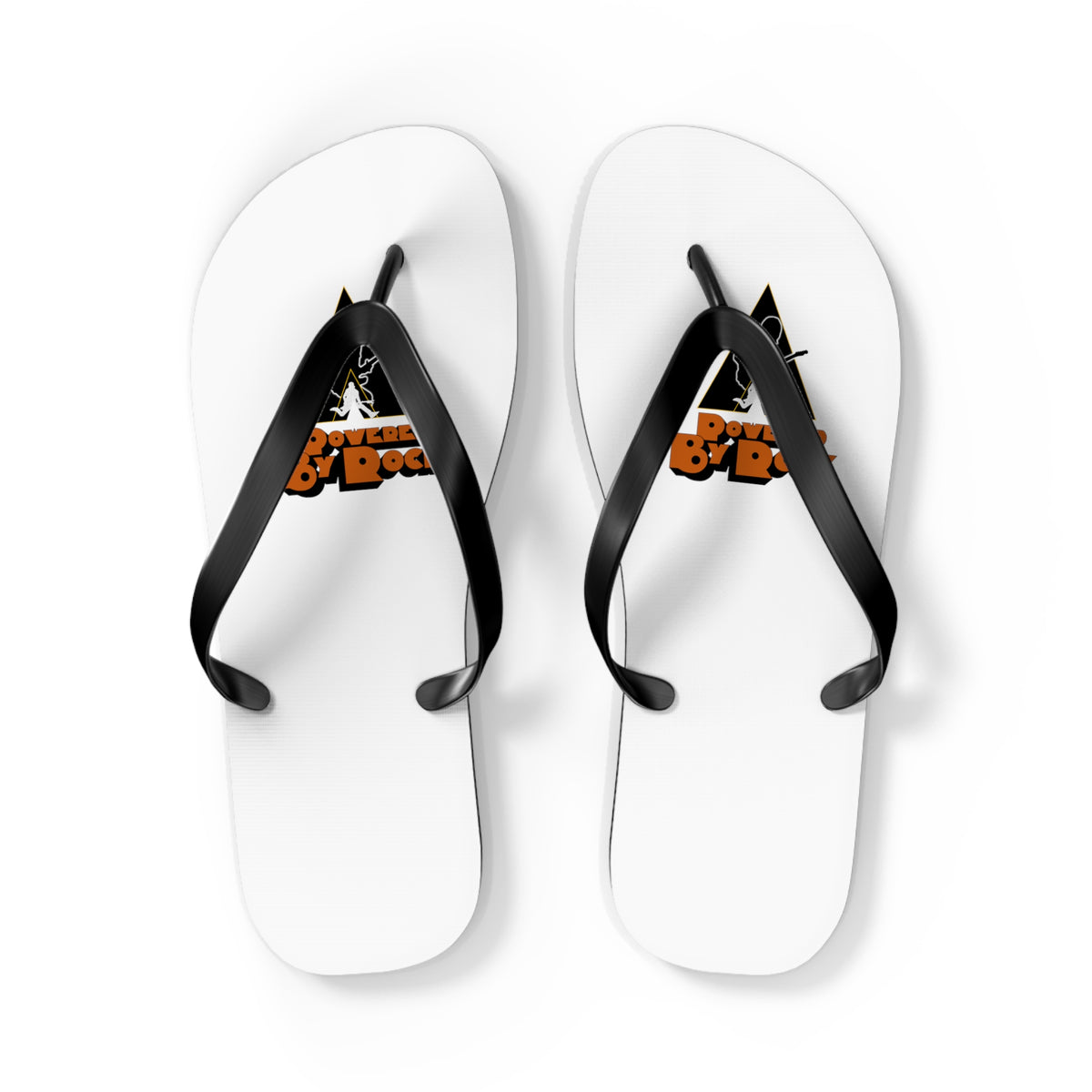 Powered By Rock Flip Flops - Just Like Clockwork Design