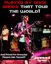 Load image into Gallery viewer, 20ft Guitar & Bass Guitar Braided Cables - 1/4 Inch Cable With Right Angle Jack On One End to Secure Your Amp Cord - Rocker Red Style