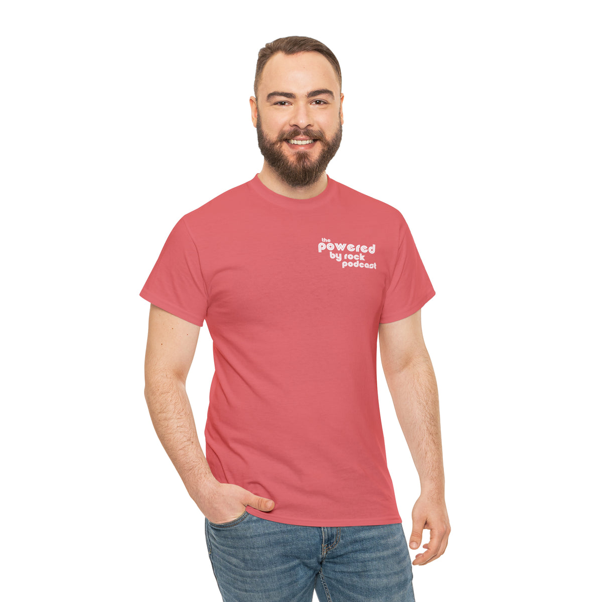 The Official Powered By Rock Podcast Unisex Heavy Cotton Tee
