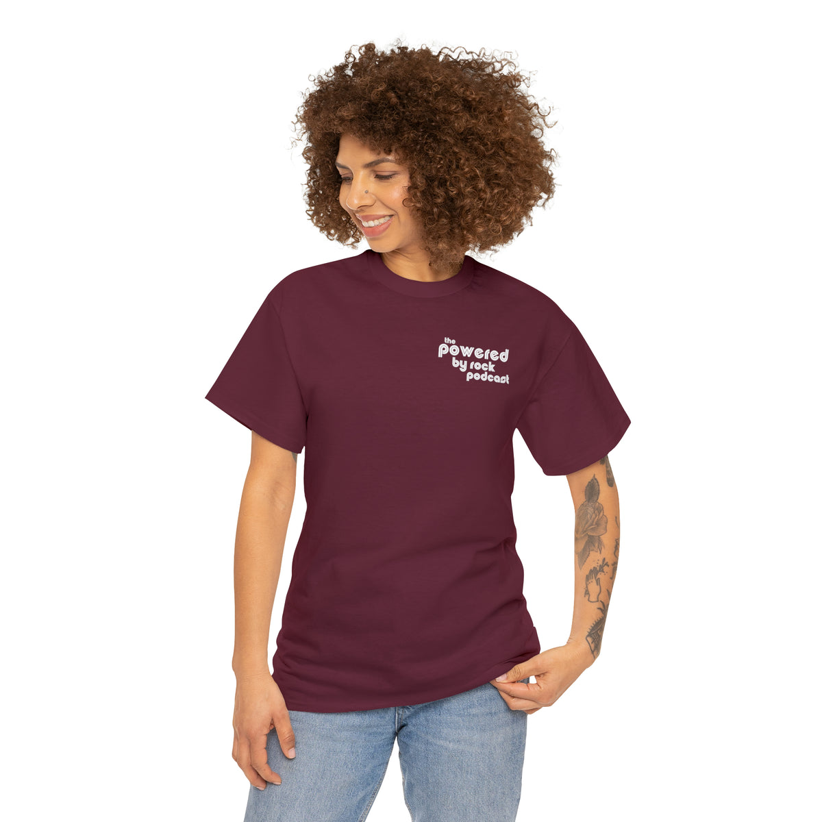 The Official Powered By Rock Podcast Unisex Heavy Cotton Tee