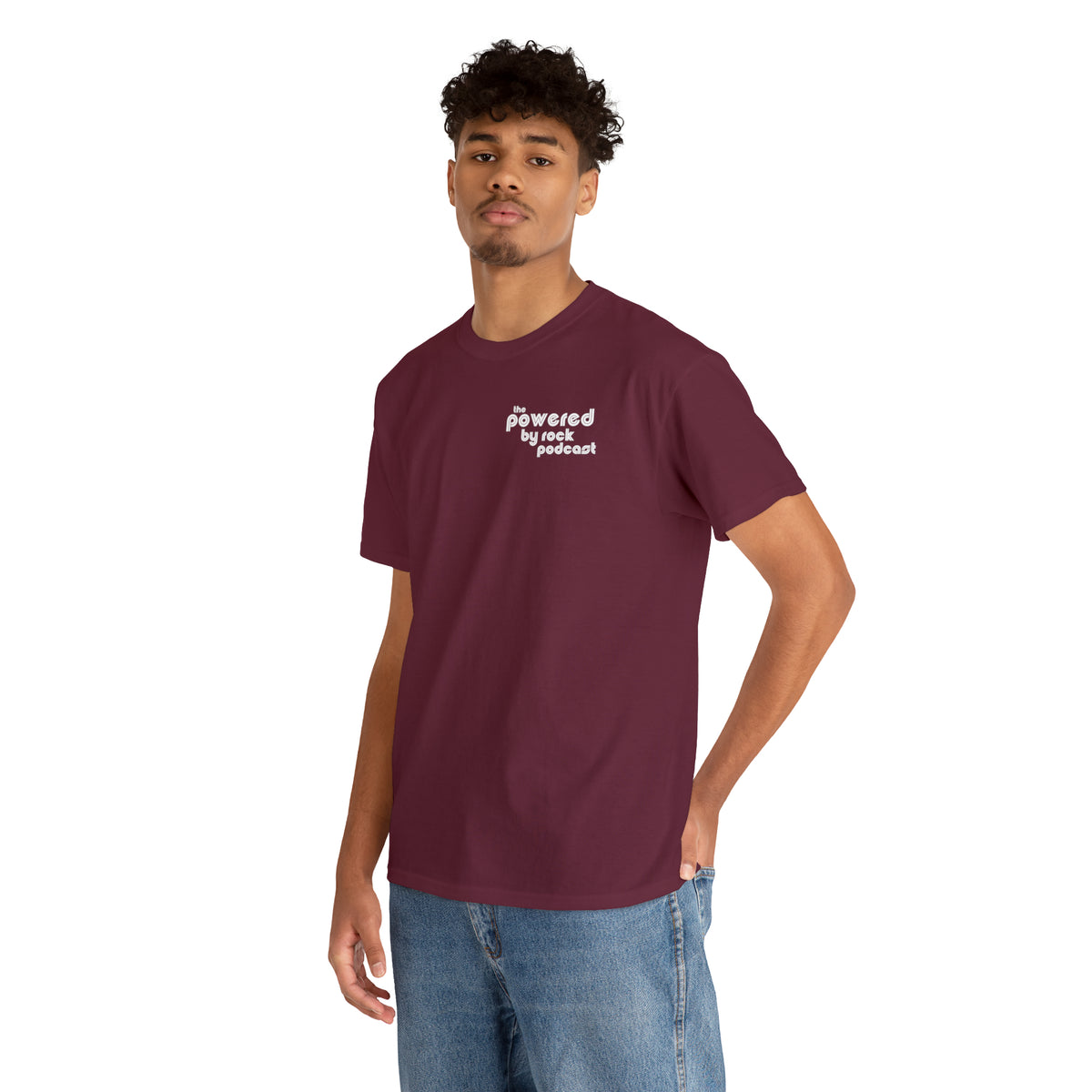 The Official Powered By Rock Podcast Unisex Heavy Cotton Tee