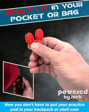 Load image into Gallery viewer, Drumstick Dampeners for Portable Drum Practice - 4 Pack of Silicone Drumstick Tips Reduce Clacking Sound from Sticks So You Can Practice Your Drumming Technique Without a Practice Pad