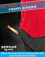 Load image into Gallery viewer, Drumstick Dampeners for Portable Drum Practice - 4 Pack of Silicone Drumstick Tips Reduce Clacking Sound from Sticks So You Can Practice Your Drumming Technique Without a Practice Pad