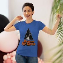 Load image into Gallery viewer, Powered By Rock Women's Tee - Just Like Clockwork Design