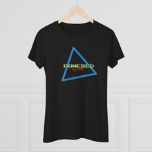 Load image into Gallery viewer, Powered By Rock Women's Tee - Rocking the Arcade Design