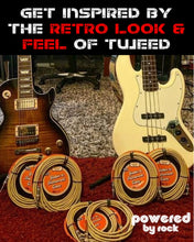 Load image into Gallery viewer, 20ft Guitar & Bass Guitar Braided Cables - 1/4 Inch Cable With Right Angle Jack On One End to Secure Your Amp Cord - Rocker Red Style