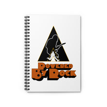 Load image into Gallery viewer, Powered By Rock Spiral Notebook - Just Like Clockwork Design