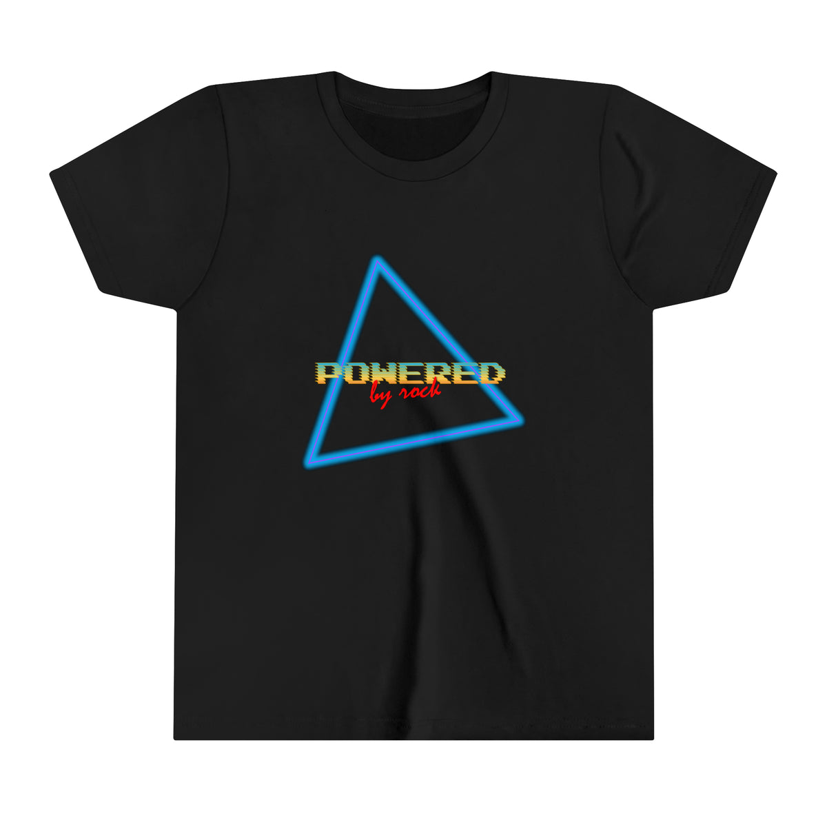 Powered By Rock Youth Short Sleeve T-Shirt - Rocking The Arcade Design