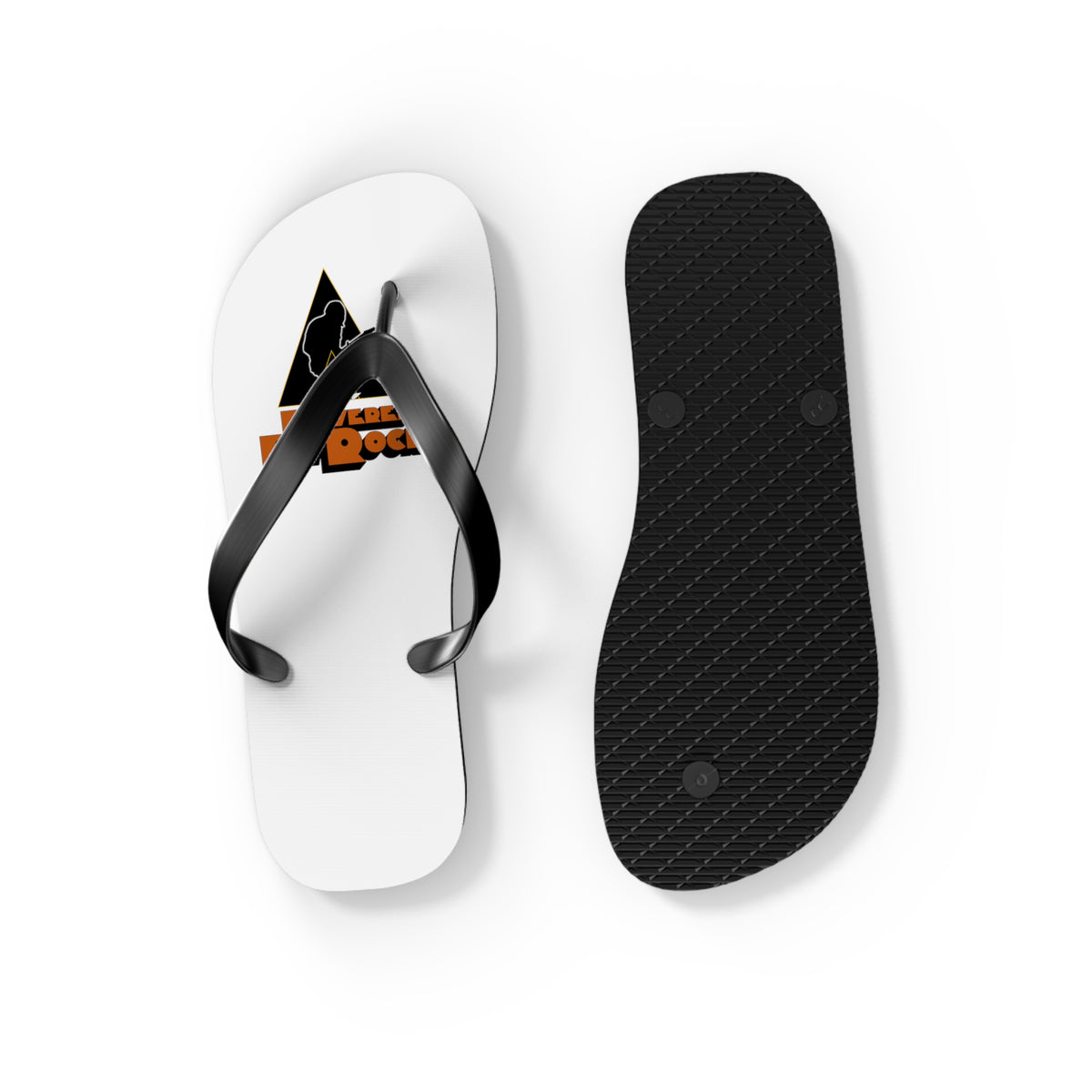 Powered By Rock Flip Flops - Just Like Clockwork Design