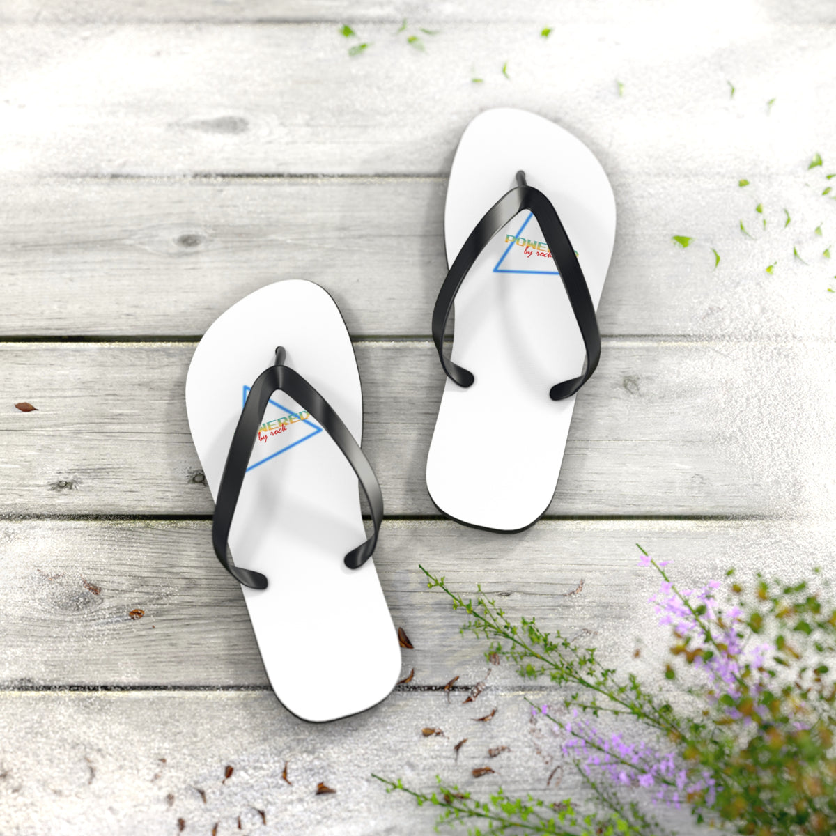 Powered By Rock Flip Flops - Rocking the Arcade Design