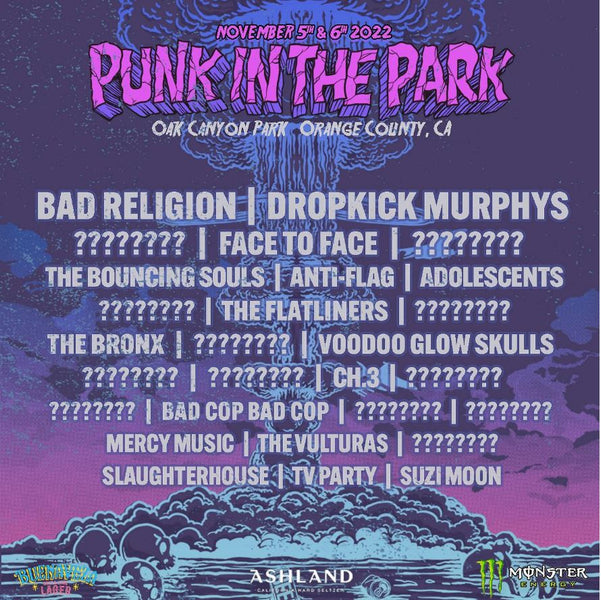 Punk In The Park Festival Coming to Southern California in November