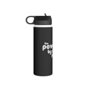 The Official Powered By Rock Podcast Stainless Steel Water Bottle, Standard Lid