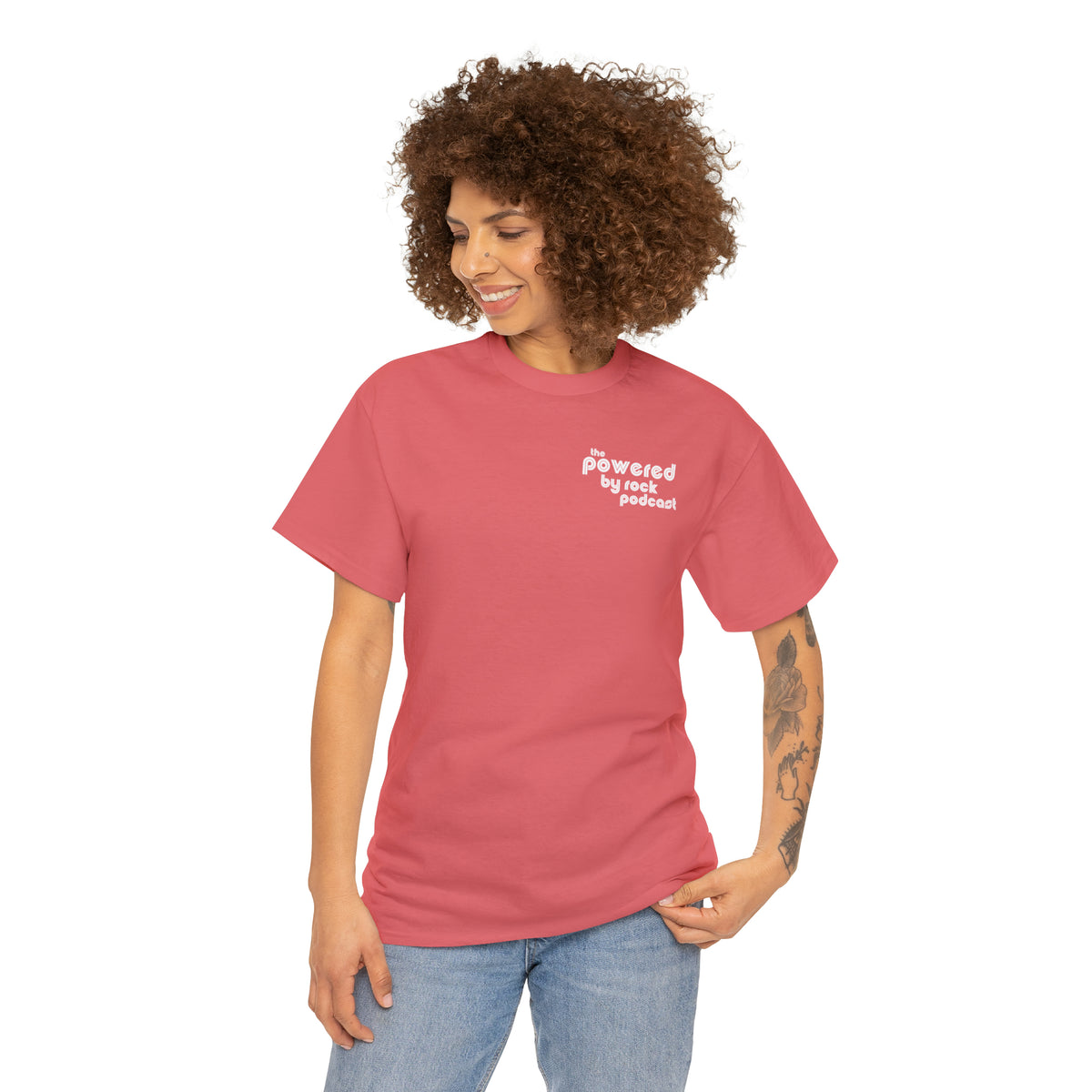 The Official Powered By Rock Podcast Unisex Heavy Cotton Tee
