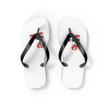 Load image into Gallery viewer, Powered By Rock Flip Flops - Punking Around Design
