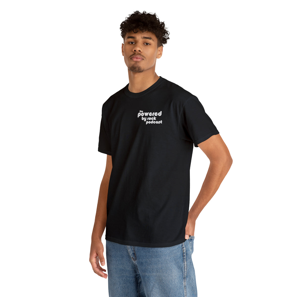 The Official Powered By Rock Podcast Unisex Heavy Cotton Tee