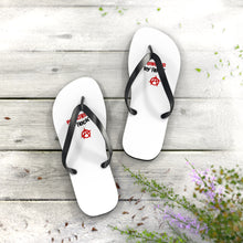 Load image into Gallery viewer, Powered By Rock Flip Flops - Punking Around Design

