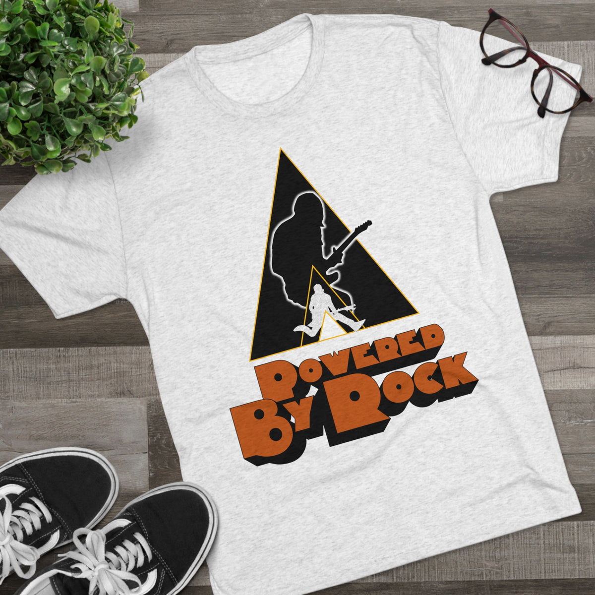 Powered By Rock Men's Tee - Just Like Clockwork Design