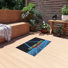 Load image into Gallery viewer, Powered By Rock Outdoor Rug - Rocking the Arcade Design
