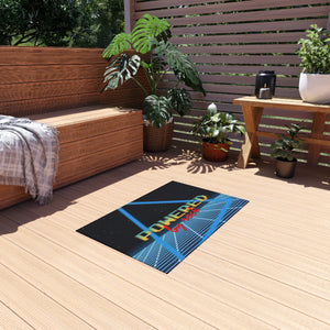 Powered By Rock Outdoor Rug - Rocking the Arcade Design