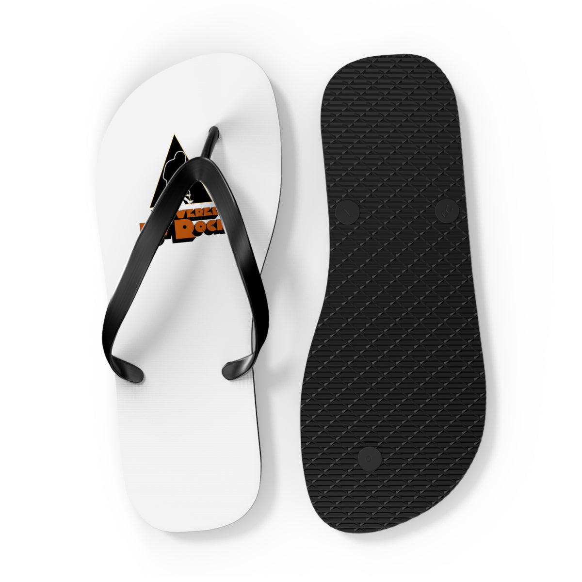 Powered By Rock Flip Flops - Just Like Clockwork Design