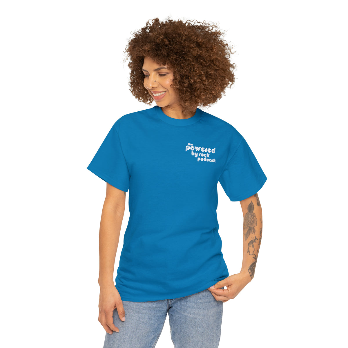 The Official Powered By Rock Podcast Unisex Heavy Cotton Tee