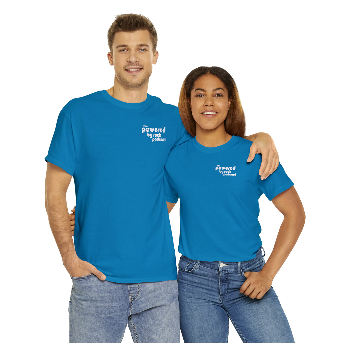 The Official Powered By Rock Podcast Unisex Heavy Cotton Tee