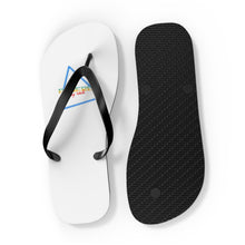 Load image into Gallery viewer, Powered By Rock Flip Flops - Rocking the Arcade Design
