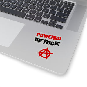 Powered By Rock Kiss-Cut Sticker - Punking Around Design
