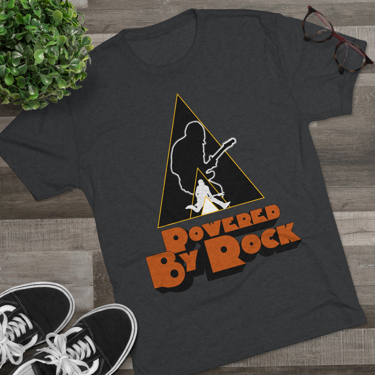 Powered By Rock Men's Tee - Just Like Clockwork Design