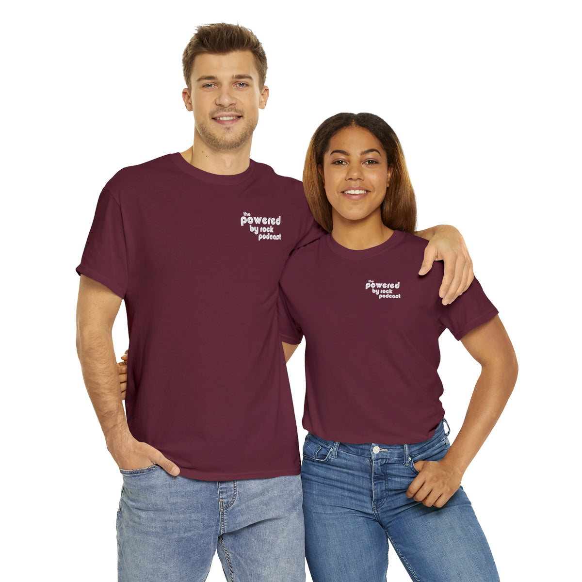 The Official Powered By Rock Podcast Unisex Heavy Cotton Tee