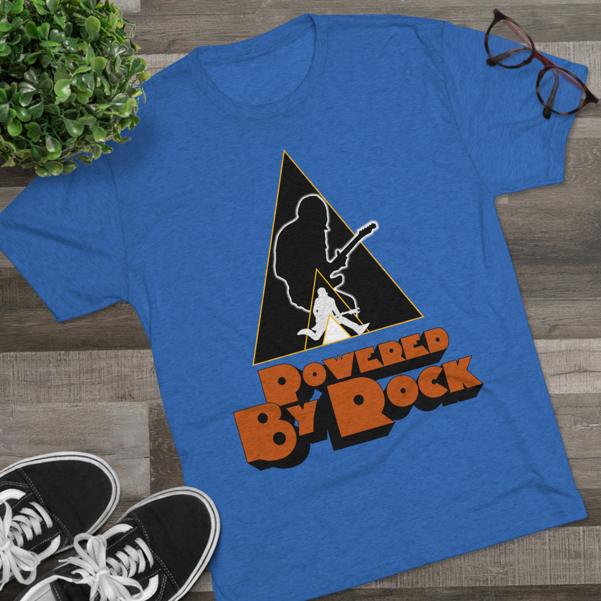 Powered By Rock Men's Tee - Just Like Clockwork Design