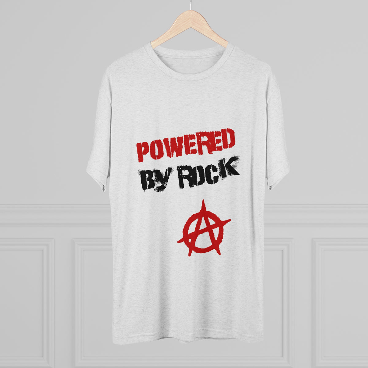 Powered By Rock Men's Tee - Punking Around Design
