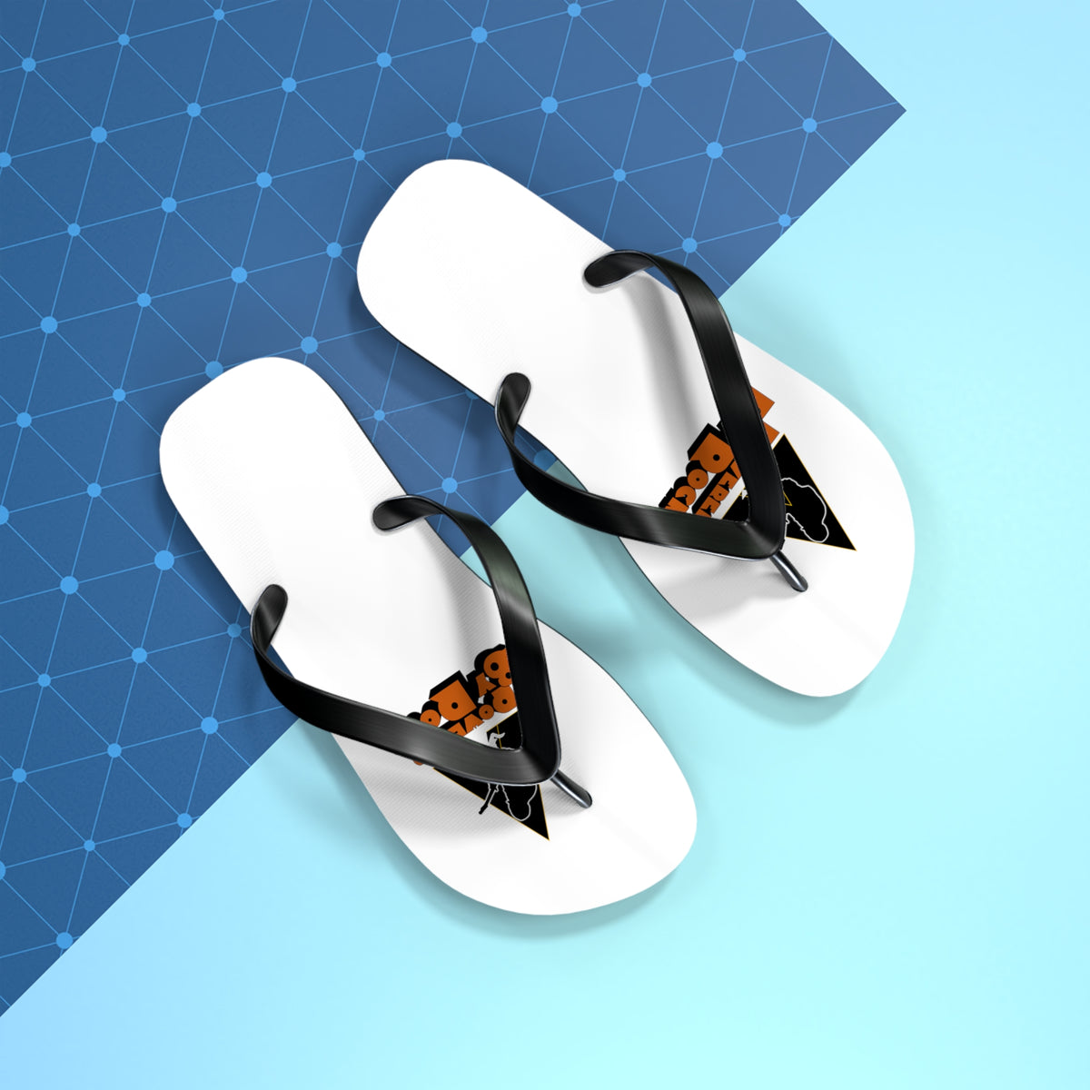Powered By Rock Flip Flops - Just Like Clockwork Design