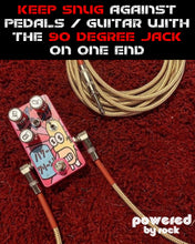 Load image into Gallery viewer, 20ft Guitar &amp; Bass Guitar Braided Cables - 1/4 Inch Cable With Right Angle Jack On One End to Secure Your Amp Cord - Braided Vintage Style
